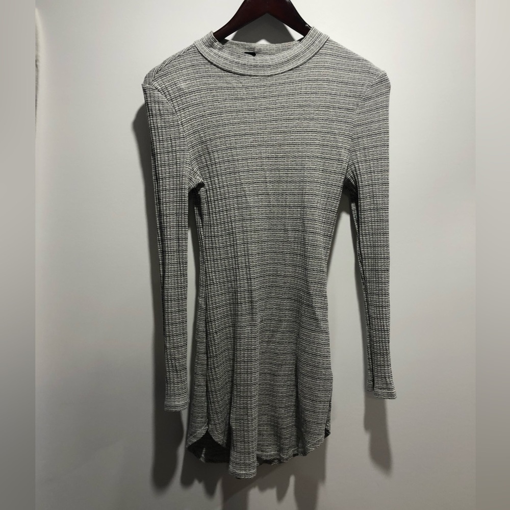 Gray Long Sleeve Women's Dress